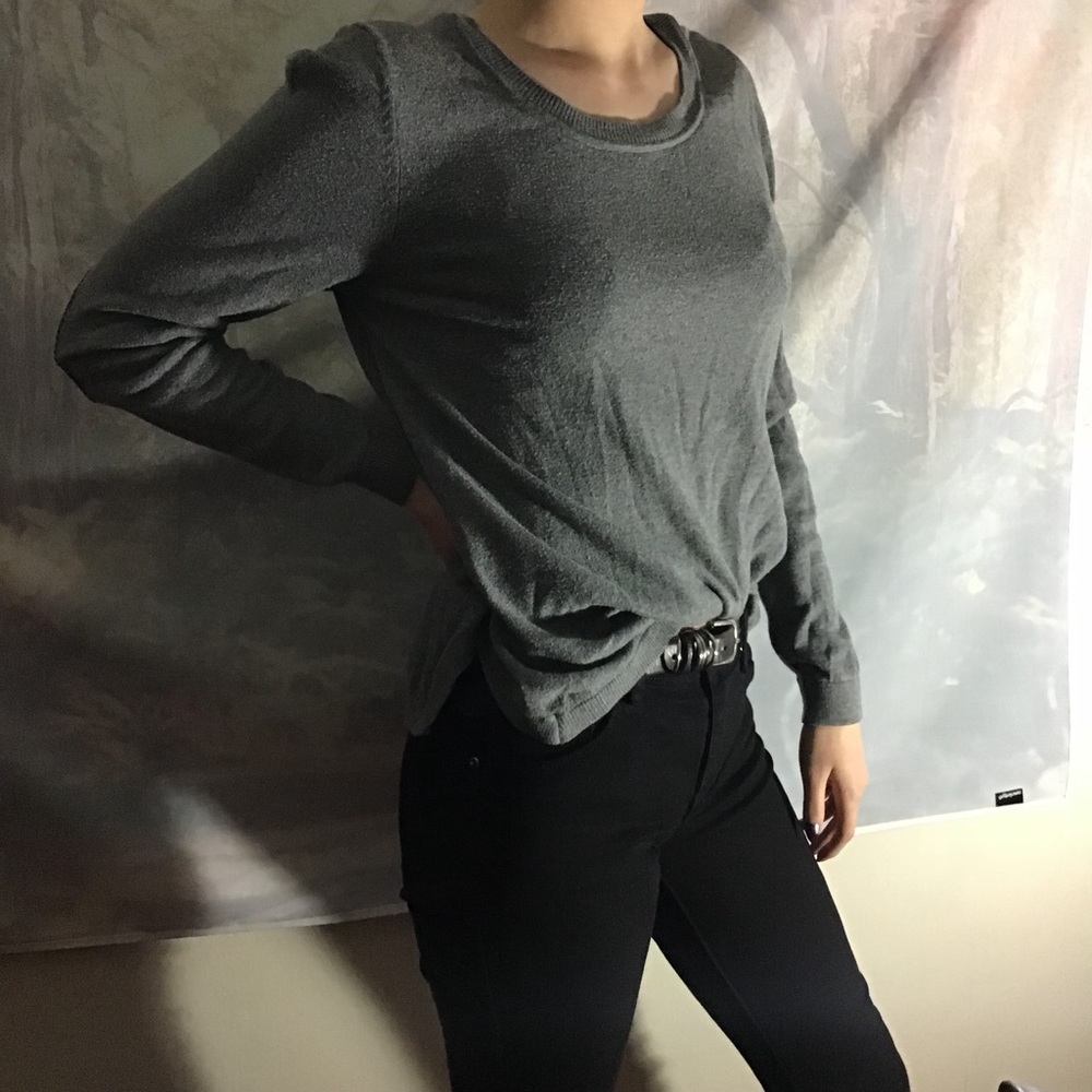 Grey sweater shirt